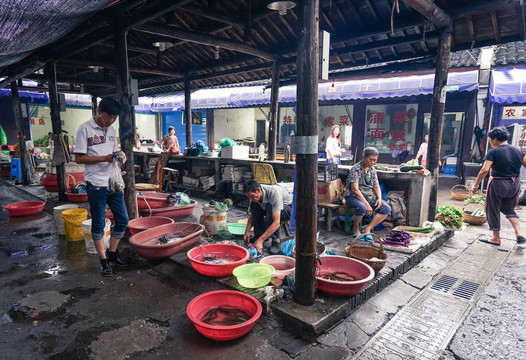 菜市场 卖鱼