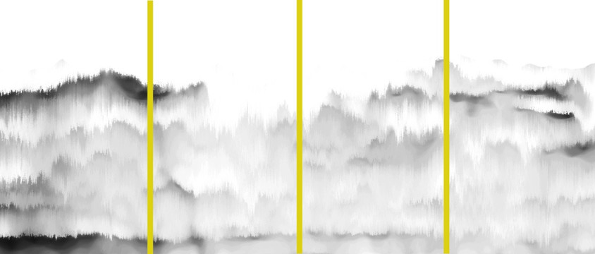四聯(lián)水墨裝飾畫 合層