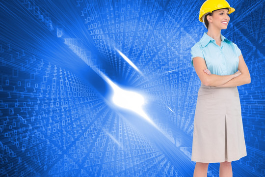 微笑魅力建筑師的組合形象