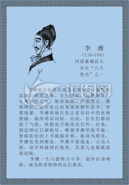 古代線描廉潔廉政人物李膺