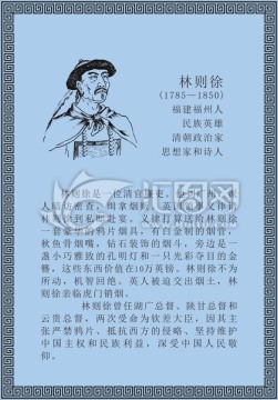 古代线描廉洁廉政人物林则徐