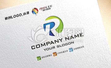 R字母LOGO设计