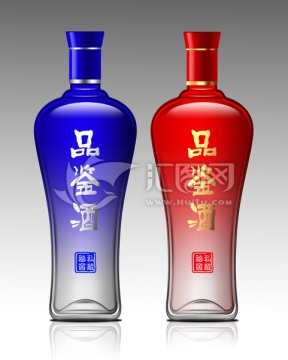 酒瓶分層效果圖