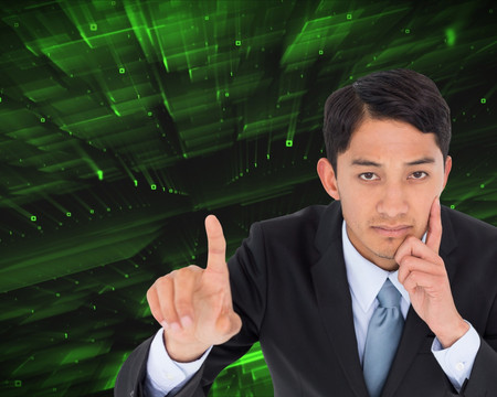 深思熟慮的亞洲商人的復(fù)合形象