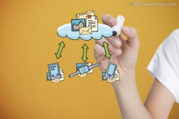商人拿著筆書寫的復(fù)合形象