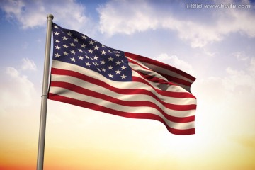 飘扬的美国旗帜