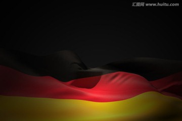 飘扬的德国旗帜