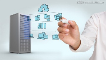 商人拿著筆書寫的復(fù)合形象