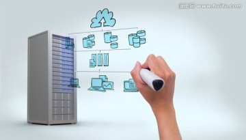 商人拿著筆書寫的復(fù)合形象
