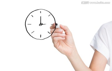 商人拿著筆書寫的復合形象