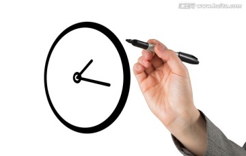 商人拿著筆書(shū)寫(xiě)的復(fù)合形象