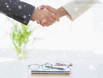 商人握手的復(fù)合形象