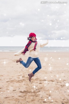 跳躍起來(lái)的女人