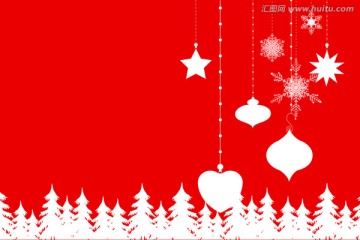 冷杉林與雪花的復(fù)合形象