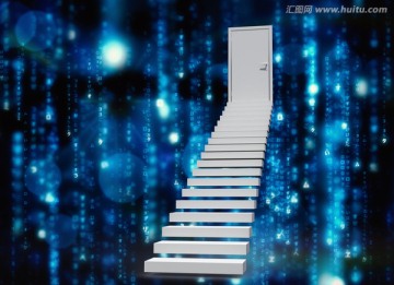 通向科技大门的楼梯