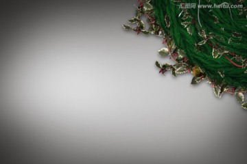 對灰色的小插曲裝飾圣誕花環(huán)