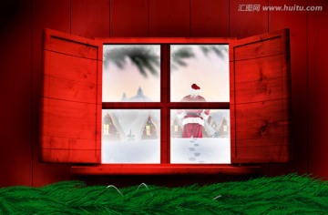窗外的圣誕老人的復(fù)合形象