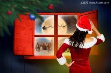 女人背對(duì)著鏡頭的復(fù)合形象