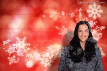 圣誕節(jié)美女海報