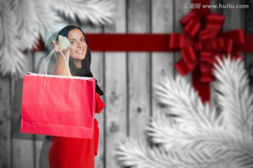 圣誕美女節(jié)日素材