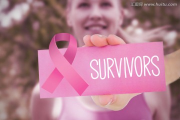 乳腺癌意识的复合图像