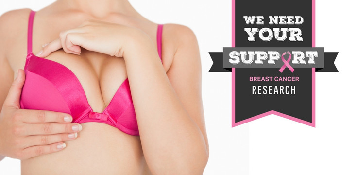 女人自我乳房检查乳腺癌宣传