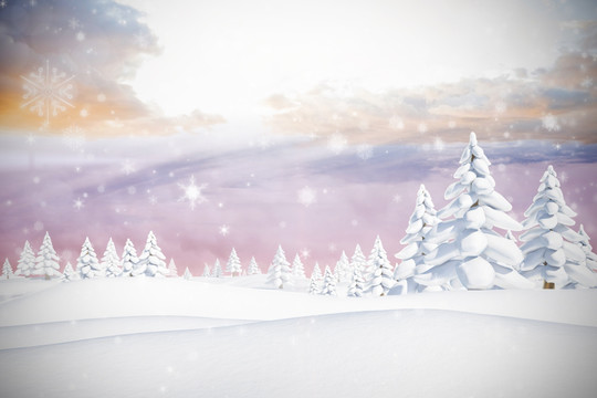 用白色的星星落下的雪