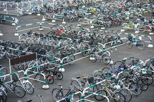大型自行车停车场