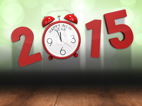 2015的復(fù)合圖像與鬧鐘