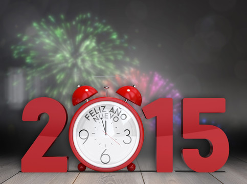 2015的復(fù)合圖像與鬧鐘
