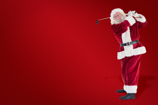 圣诞老人打高尔夫 