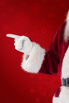 圣诞老人手指指着