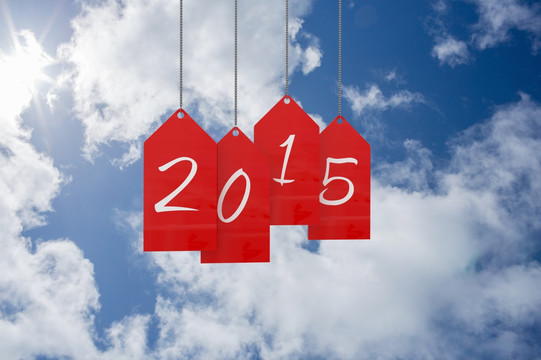 2015個(gè)紅色標(biāo)簽的復(fù)合圖像