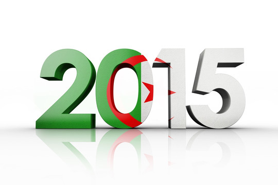 阿爾及利亞國旗2015立體字