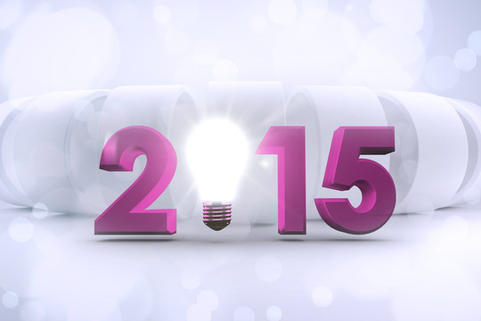 2015與燈泡的復(fù)合圖像