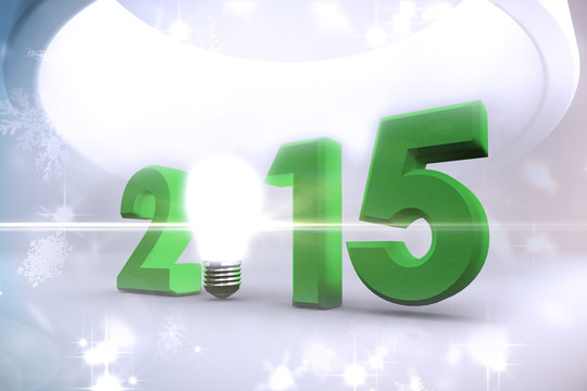 2015與燈泡的復(fù)合圖像