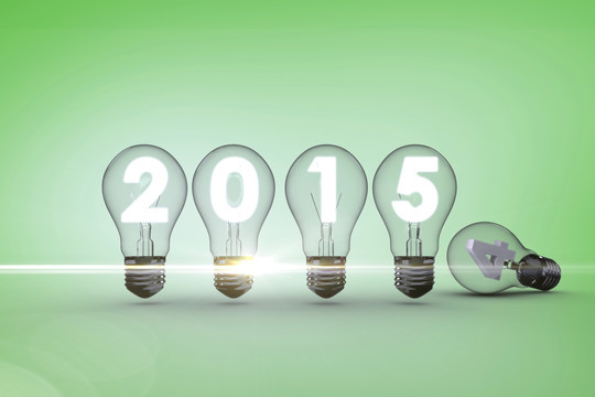 2015與燈泡的復(fù)合圖像