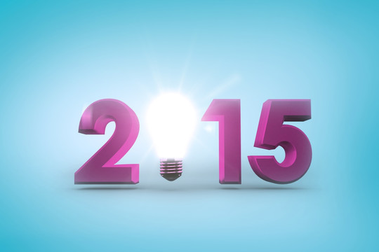2015與燈泡的復(fù)合圖像