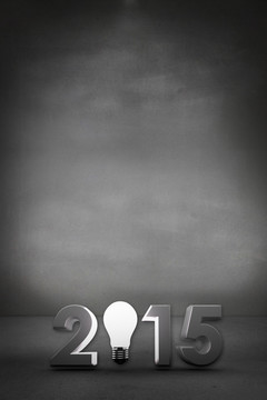 2015與燈泡的復(fù)合圖像