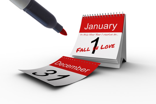 臺(tái)歷本上新年第一天計(jì)劃