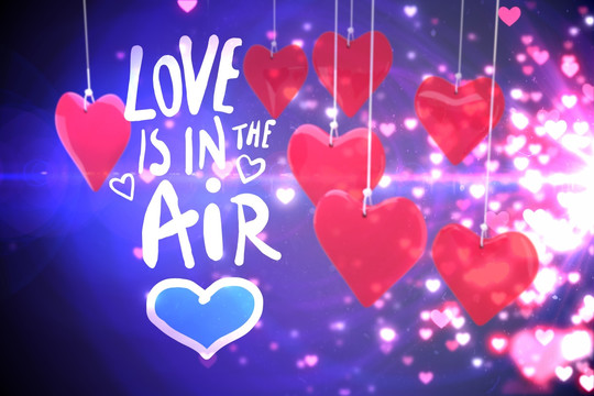爱是对情人的心设计的空气