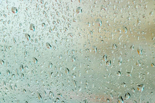雨滴 雨水 玻璃 水滴 清新