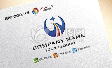 W字母 國際化 LOGO設(shè)計