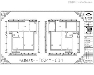 滁州中旭都市名苑CAD户型图