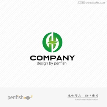 字母GH 简约logo标志设计