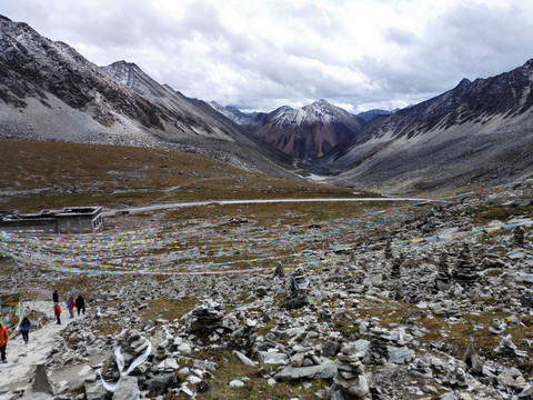 雪山 西藏 拉姆拉错