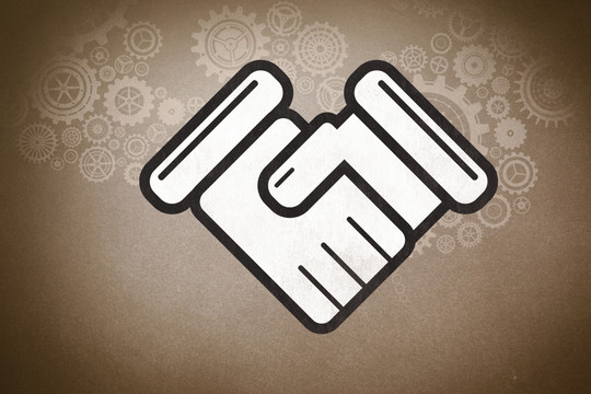 握手的復(fù)合圖像