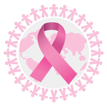 粉红乳腺癌意识丝带