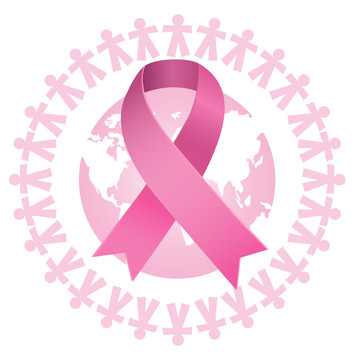 粉红色乳腺癌意识丝带