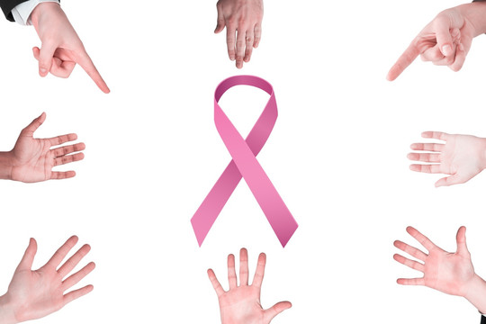 显示对乳腺癌的认识信息的手